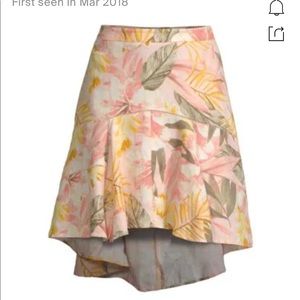 Joie Radhiya Linen Floral Mini Skirt 00